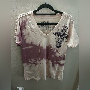 Affliction Tee - Rhinestone Detailing